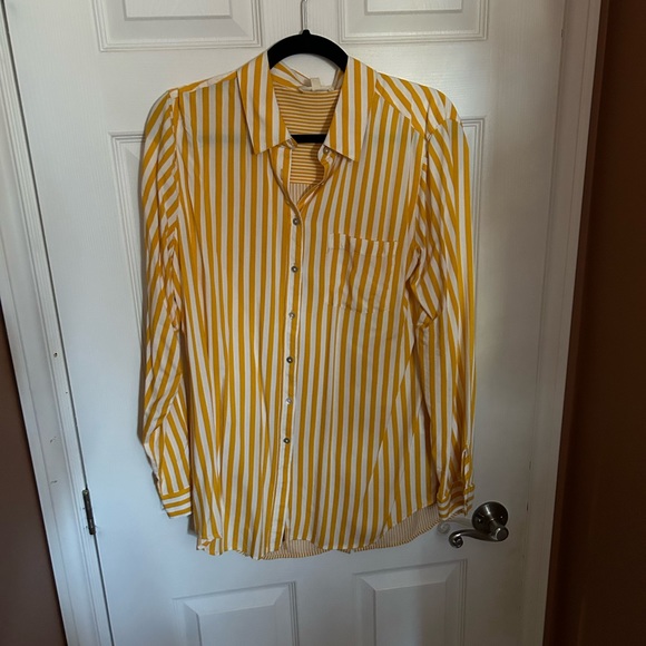 Jane and Delancey Tops - Yellow Stripped Jane and Delancey Large